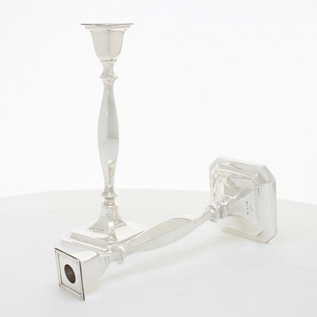 Joodse zilveren kandelaars of kaarshouders