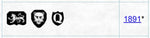 Keurmerk zilver leeuw London Letter Q 1891