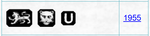 Londen zilver keurmerken voor 1955