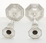 Massief zilveren kaars houder voorzijde