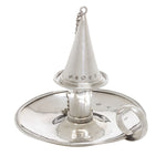 Massief zilveren kaarshouder