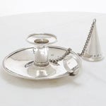 Massief zilveren kaarshouder 925 met keurmerken