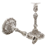 Massief zilveren kandelaar 1 staand 1 liggend