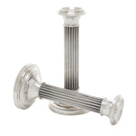 Nederlandse zilveren kandelaars 1 liggend 1 staand