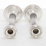 Nederlandse zilveren kandelaars liggend voorkant