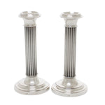 Nederlandse zilveren kandelaars staand Korintisch