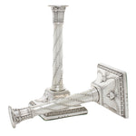 Paar Antiek Engels zilveren kandelaars