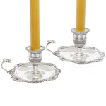 English silver chambersticks
