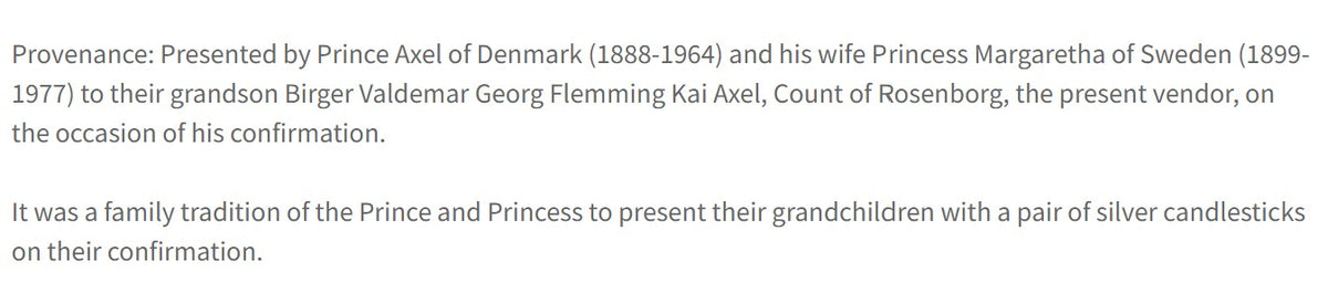 Provenance Prince Axel Denmark and wife Princess Margaretha of Sweden. Grandson Birger Valdemar Georg Flemming Kai Axel 