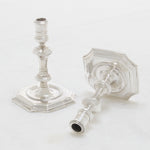 Silver tapersticks unweighted English silver