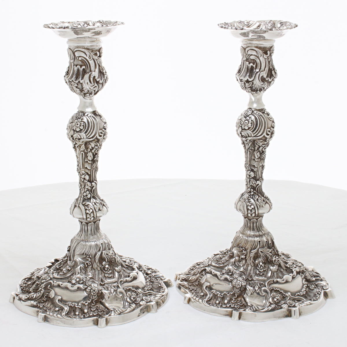 Solid silver candlesticks