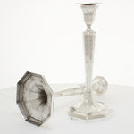 Solid silver candlesticks made of cast silver