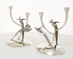 Spaans zilveren kaarshouders .915
