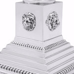 Sterling silver candlestick with lion decoration