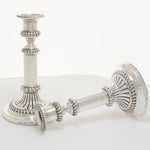 A Pair George III Telescopic Sterling Silver Candlesticks Sheffield