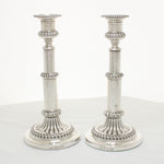 Telescopische sterling zilveren kandelaars verlengd halverwege