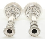 Telescopische sterling zilveren kandelaars voorzijde