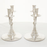 Zijkant zilveren kandelaber