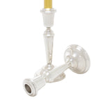 Zilveren kaarshouders met gouden kaars 