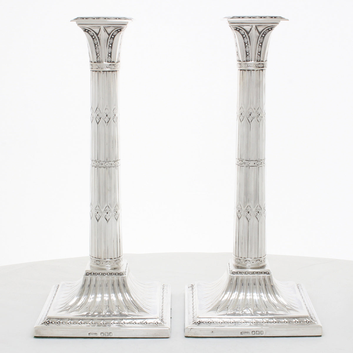 Zilveren kandelaars Art nouveau
