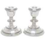 Zilveren kandelaars W I Broadway uit 1966