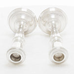 Zilveren kandelaars liggend