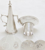 Zilveren keurmerken op de kaarsdover en bobeche