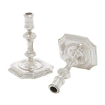 Zilveren tapersticks 1 staand 1 liggend